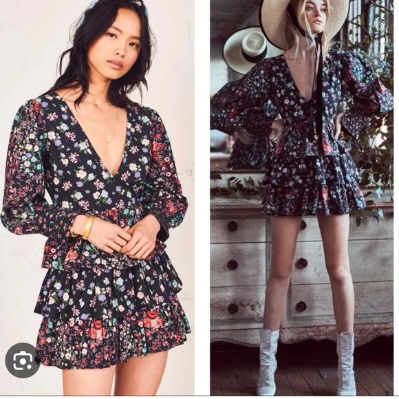 Love Shack Fancy Paris Mini Dress SZ 4 - Picture 1 of 7